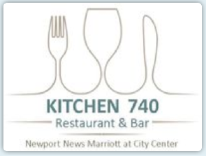 Kitchen 740 / Newport News Marriott logo